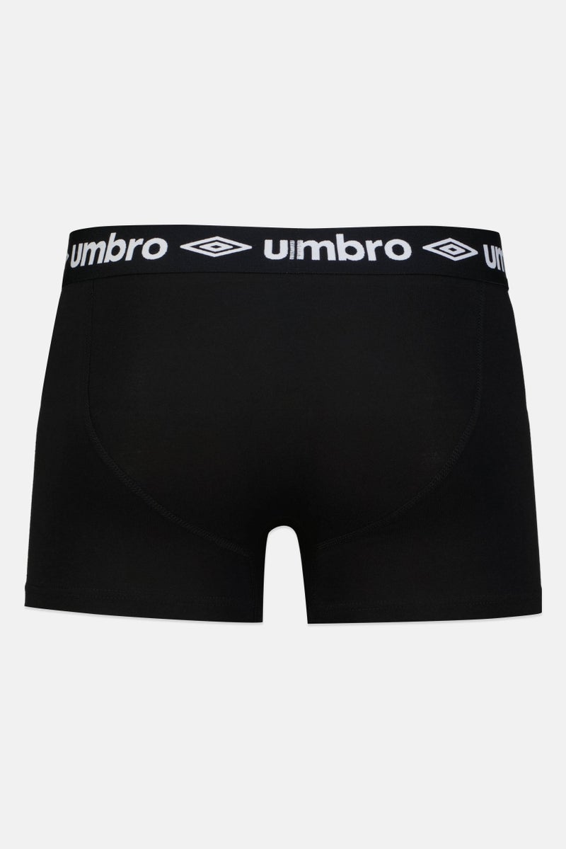 umbro Men 3 Pieces Brand Logo Boxer, Multicolor - Image 3